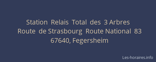 Station  Relais  Total  des  3 Arbres
