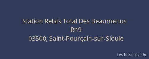 Station Relais Total Des Beaumenus