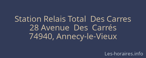 Station Relais Total  Des Carres