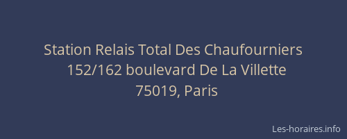 Station Relais Total Des Chaufourniers