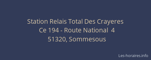 Station Relais Total Des Crayeres