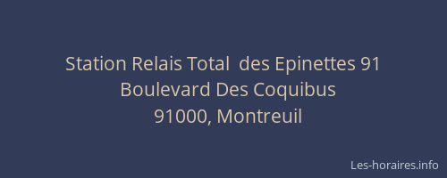 Station Relais Total  des Epinettes 91