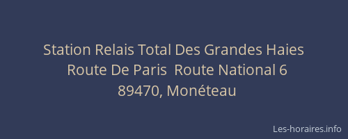 Station Relais Total Des Grandes Haies