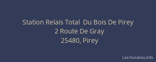Station Relais Total  Du Bois De Pirey