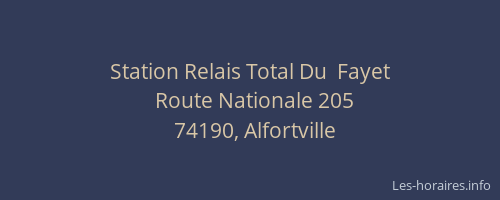 Station Relais Total Du  Fayet