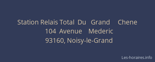 Station Relais Total  Du   Grand     Chene