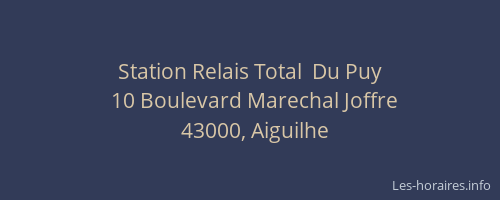 Station Relais Total  Du Puy