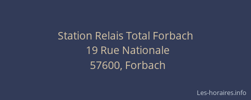 Station Relais Total Forbach