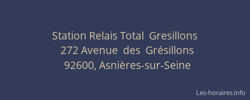 Station Relais Total  Gresillons