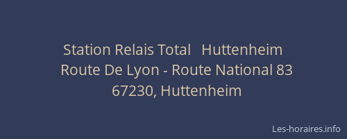 Station Relais Total   Huttenheim