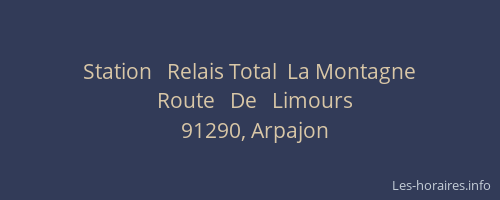 Station   Relais Total  La Montagne