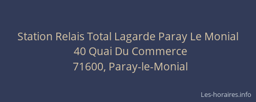 Station Relais Total Lagarde Paray Le Monial