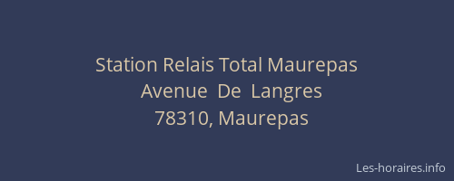 Station Relais Total Maurepas