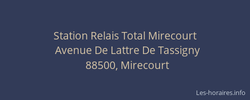 Station Relais Total Mirecourt