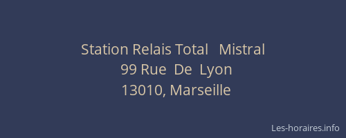 Station Relais Total   Mistral