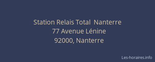 Station Relais Total  Nanterre