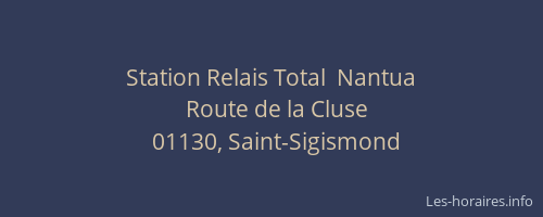 Station Relais Total  Nantua