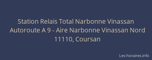 Station Relais Total Narbonne Vinassan