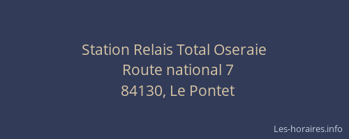 Station Relais Total Oseraie
