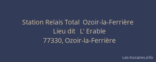 Station Relais Total  Ozoir-la-Ferrière