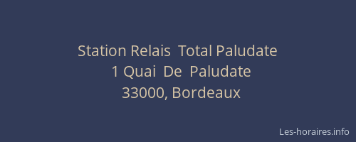 Station Relais  Total Paludate