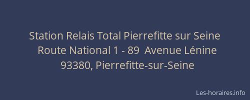 Station Relais Total Pierrefitte sur Seine