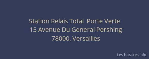 Station Relais Total  Porte Verte