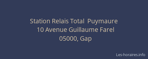Station Relais Total  Puymaure
