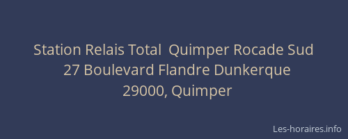 Station Relais Total  Quimper Rocade Sud