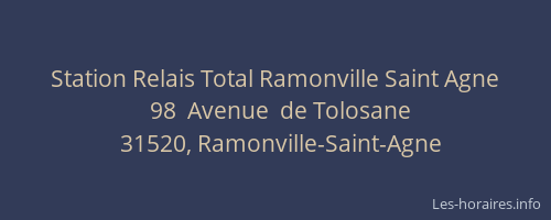 Station Relais Total Ramonville Saint Agne