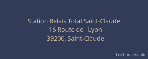 Station Relais Total Saint-Claude