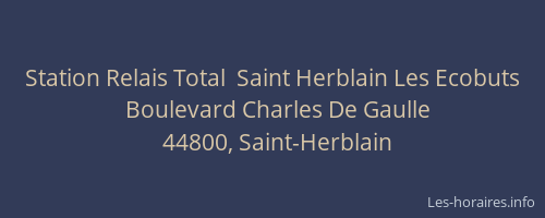 Station Relais Total  Saint Herblain Les Ecobuts
