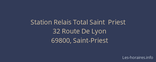 Station Relais Total Saint  Priest