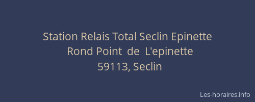 Station Relais Total Seclin Epinette