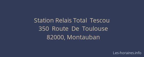 Station Relais Total  Tescou