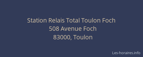 Station Relais Total Toulon Foch