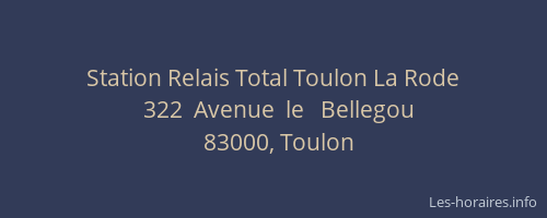Station Relais Total Toulon La Rode