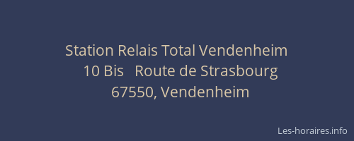 Station Relais Total Vendenheim