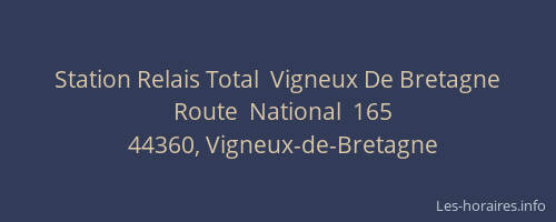 Station Relais Total  Vigneux De Bretagne