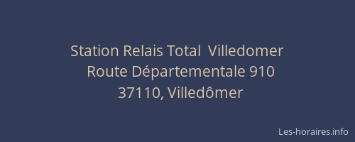 Station Relais Total  Villedomer