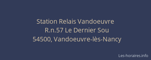 Station Relais Vandoeuvre