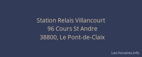 Station Relais Villancourt