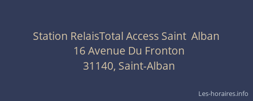 Station RelaisTotal Access Saint  Alban