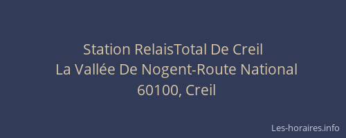 Station RelaisTotal De Creil