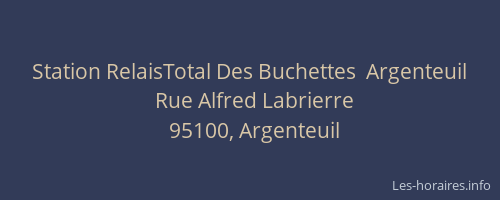Station RelaisTotal Des Buchettes  Argenteuil
