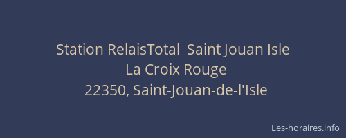 Station RelaisTotal  Saint Jouan Isle