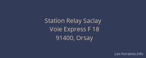 Station Relay Saclay