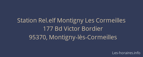 Station Rel.elf Montigny Les Cormeilles