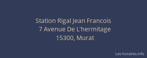 Station Rigal Jean Francois