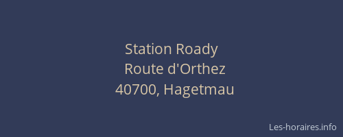 Station Roady